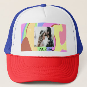 Casquette simple minimal ajoutez votre nom photo rose bleu v