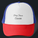 Casquette SIMPLE MINIMAL.CUTIE ADD NAME BABY baby shower Thr<br><div class="desc">Conception</div>