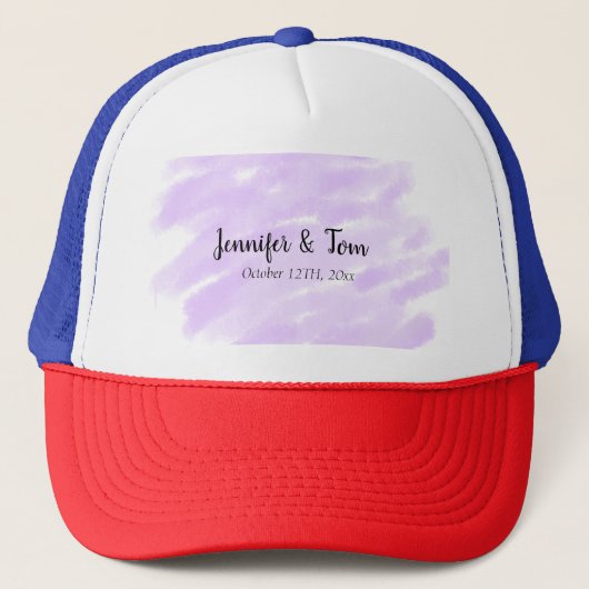 Casquette simple minimum ajouter votre nom unité de mariage  (Devant)