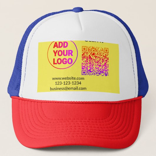Casquette Simple minimum q r code ajouter logo code d'analys (Devant)