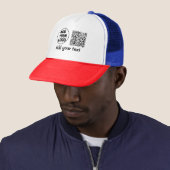 Casquette Simple minimum q r code ajouter logo code d'analys (En situation)