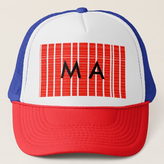 Casquette Simple monogramme ajouter votre nom lettre man min (Devant)