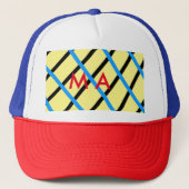 Casquette Simple monogramme ajouter votre nom lettre man min (Devant)