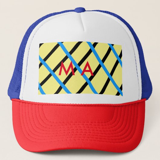 Casquette Simple monogramme ajouter votre nom lettre man min (Devant)