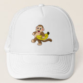 Casquette Singe à la course avec banane (Devant)