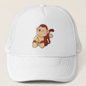 Casquette Singe bébé avec banane (Devant)
