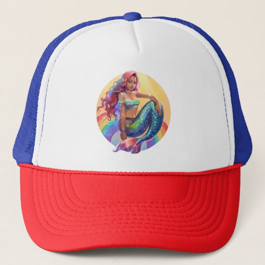 Casquette Sirène arc-en-ciel (Devant)