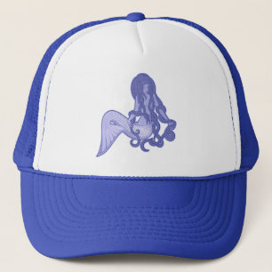 Casquette Sirène assise bleue
