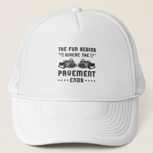 Casquette Site d'extrémité de la chaussée de l'atelier de co