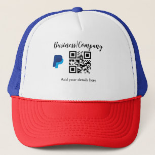 Casquette Site web simple d'entreprise code-barres QR ajoute