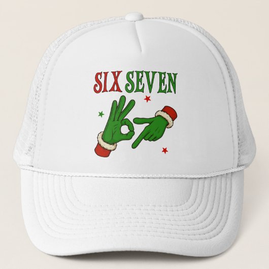Casquette Six Seven Grinch Hand OK Sign Trendy Christmas (Devant)