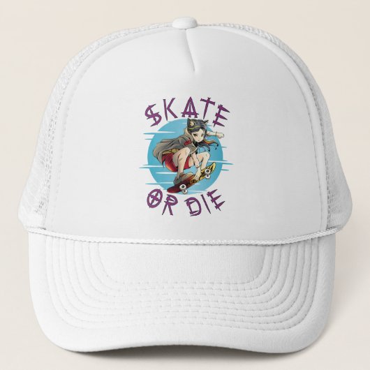 Casquette Skate ou die Skateboarder Girl (Devant)