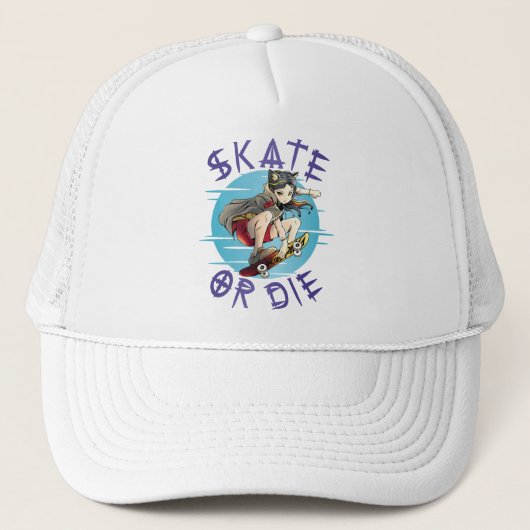 Casquette Skate ou die Skateboarder Girl (Devant)