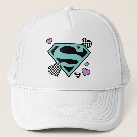 Casquette Skater Girl Supergirl Coeurs S-Shield (Devant)