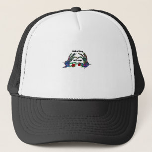 Casquette Skeleton conception de coeur main
