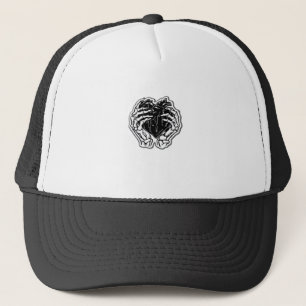 Casquette Skeleton Heart Hands Drôle