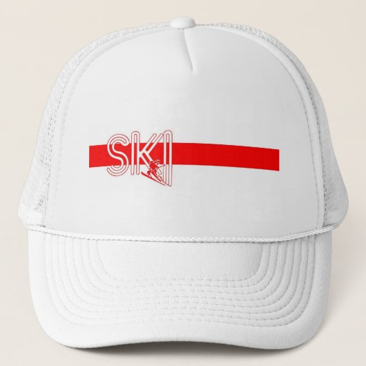 Casquette Ski Red Stripe avec Snowski (Devant)