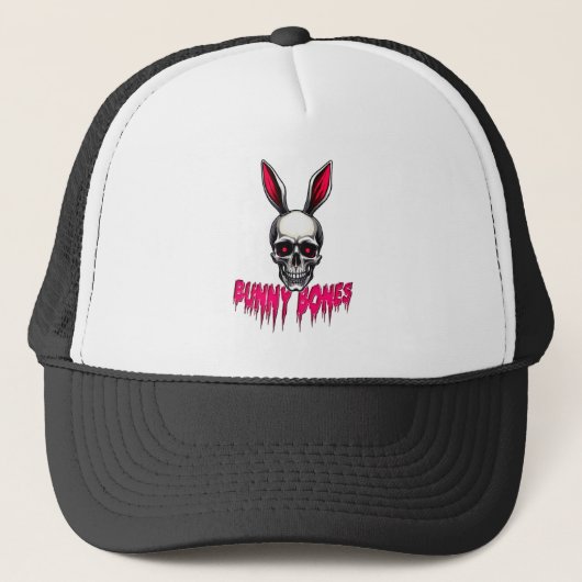 Casquette Skull Bunny – Dark Easter Art - boné (Devant)