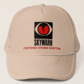 Casquette skywarn grand, OBSERVATEUR CERTIFIÉ de TEMPÊTE (Devant)