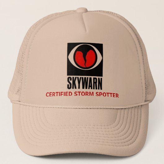 Casquette skywarn grand, OBSERVATEUR CERTIFIÉ de TEMPÊTE (Devant)