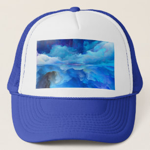 Casquette SlipperyJoe's abstrait nuage artwork coloré surr