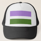 Casquette SlipperyJoe's Genderqueer Pride Couleurs du drapea (Devant)