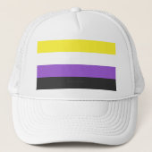 Casquette SlipperyJoe's Nonbinary Pride Drapeau gay cadeaux (Devant)