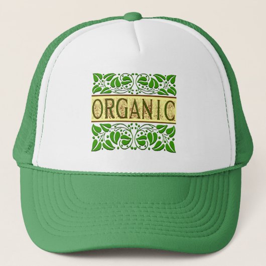 Casquette Slogan vert bio (Devant)