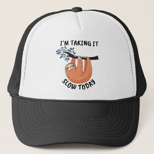 Casquette Sloth Je prends ça lentement aujourd'hui (Devant)