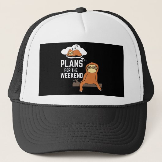Casquette Sloth Plans Pour Le Week-End (Devant)