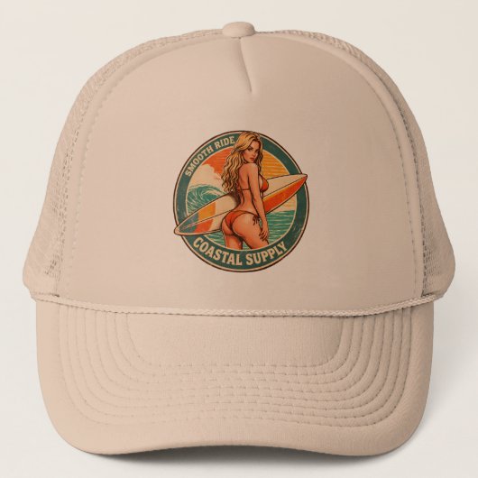 Casquette Smooth Ride Coastal Supply | Surf Pin-up Graphic (Devant)