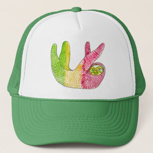 Casquette Snapback Sloth Par Megaflora (Devant)