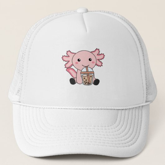 Casquette Snaxolotl Axolotl Amateurs de thé à bulles Animaux (Devant)