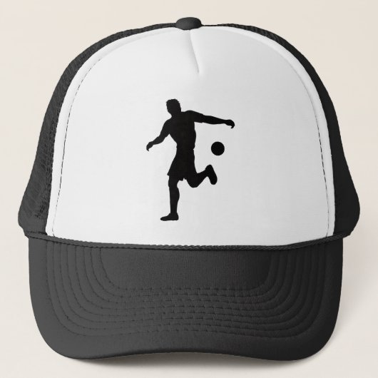 Casquette Soccer Player Silhouette Hat Design (Devant)