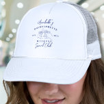 Casquette Social Club Preppy Bachelorette Party<br><div class="desc">Preppy Bachelorette Weekend Social Club Casquette. Complétez votre look de week-end de bachelorette avec cet élégant casquette sur le thème du Social Club. Doté d'un logo bleu marine classique avec une typographie audacieuse, ce design apporte une touche polie mais ludique à la célébration. Le logo comprend le nom de la...</div>