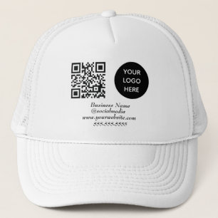 Casquette Social media QR Code Black Modern Business Logo