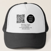 Casquette Social media QR Code Black Modern Business Logo (Devant)