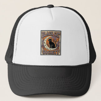 Casquette Société du chat noir Chat noir Art vectoriel vinta