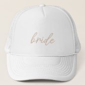 Casquette Soirée de mariage moderne | Script beige (Devant)