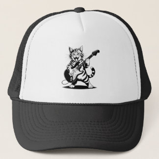 Casquette Solo de guitare de chat rockstar – Cadeau drôle po