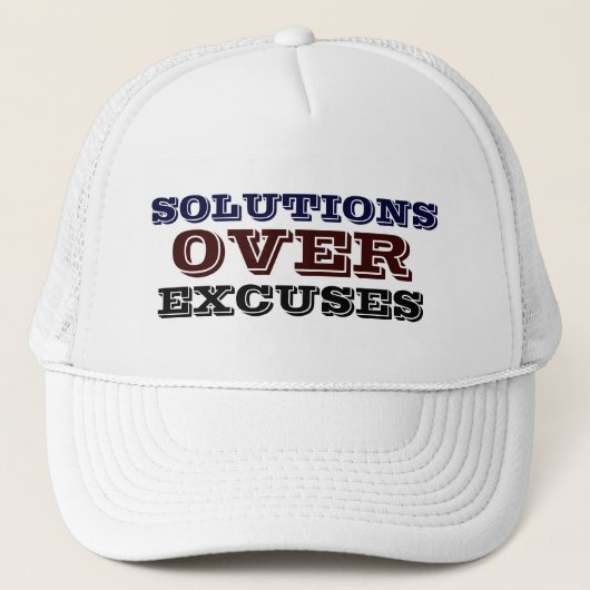 Casquette Solutions au-dessus des hommes d'excuses - le (Devant)
