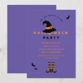 Casquette sorcière Invitation de la fête d'Hallowe (Devant / Derrière)