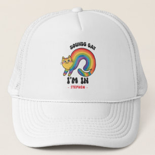 Casquette Sounds Gay, I’m In - Rainbow Cat LGBTQ Pride