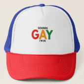 Casquette Sounds Gay I'm in Funny Pride Moth Pride Flag (Devant)