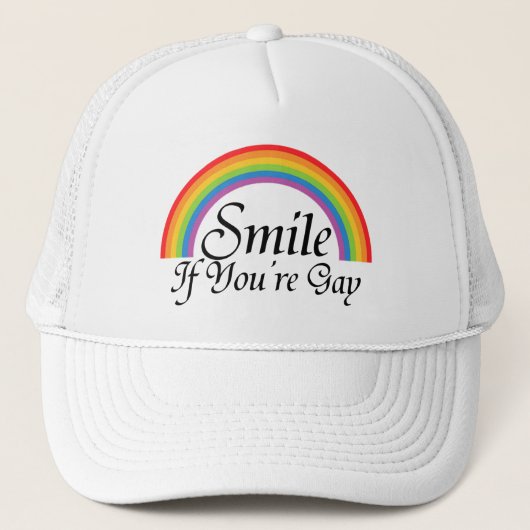 Casquette Souriez Si Vous Êtes Gay Rainbow Pride (Devant)