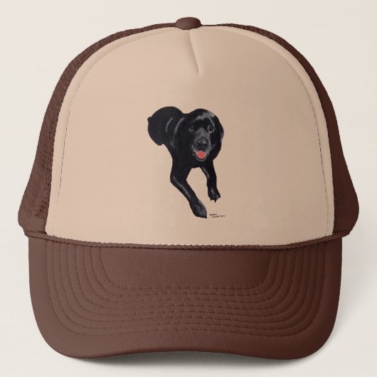 Casquette Sourire noir de Labrador (Devant)