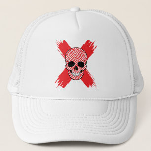 Casquette Sourires énigmatiques Crâne camouflé avec X sinist