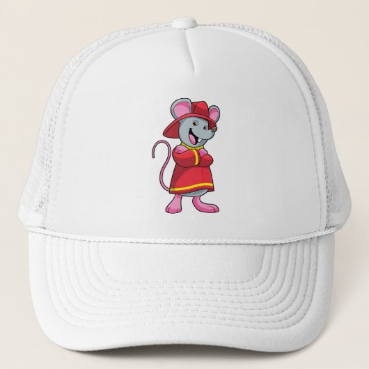 Casquette Souris comme pompier avec casque (Devant)