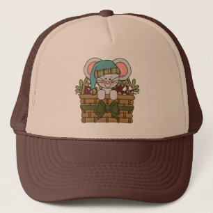 Casquette Souris de Noël dans le panier