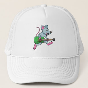 Casquette Souris en musique avec guitare
